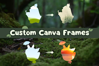 create custom canva frame tailored to your exact specifications