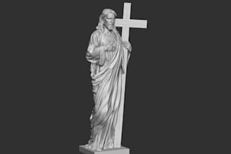 jesus 3d stl 3dprint,holy mary,funko pop,bas relief,zbrush,vrm avatar,4k texture