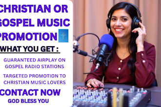 submit and promote your song to 10k top gospel radio stations worldwide