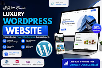 build a luxury wordpress website design and development