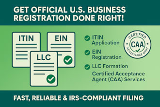 register your llc, ein, itin, company registration, US llc registration, UK ltd