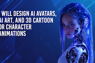 design ai avatars,and 3d cartoon or character animations