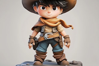 create 3d chibi character modeling for you