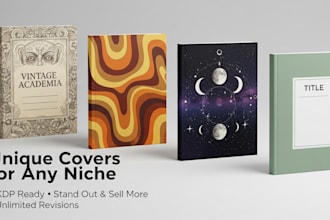 design a trendy and aesthetic composition notebook cover for KDP