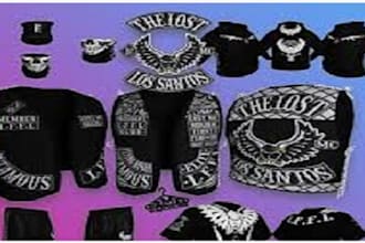 reate custom fivem clothing kuttes mc, mc vest, biker clothing
