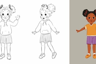 draw cute doodle and doodle art ilustration for any purpose