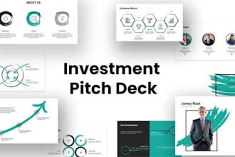design powerpoint presentation,investor pitch deck,ppt, canva google slide