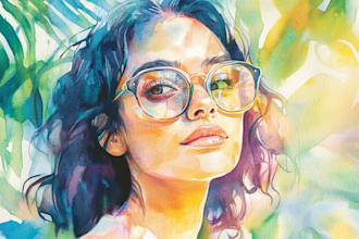 paint a watercolor flower elements for any design