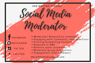 engage and moderate social media platforms for your business