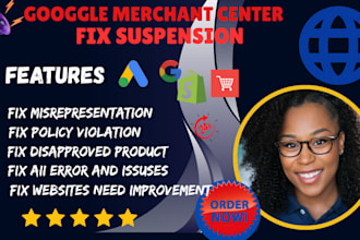 fix google merchant center suspension misrepresentation goggle shopping ads