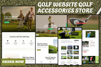 design shopify golf store apparel store golf accessories store golf club website