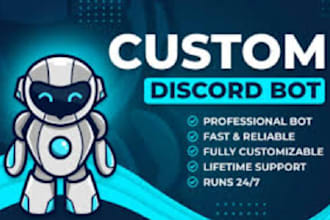 code a custom discord bot for gaming youtube bot twitch bot crypto bot telegram