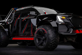 tva carnage car model, pickup truck, tva gang vehicle, ue5 rig, fivem, venom car