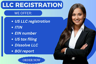 register USA llc, generate ein number, boi report, and dissolve llc
