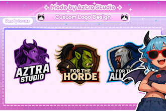 create custom gaming logo design for teams and streamers