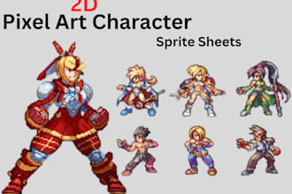 2d pixel art character animation sprite sheet rpg background tileset game