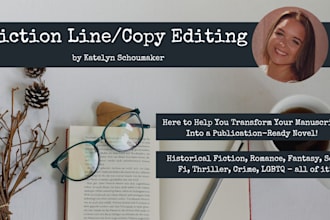 copy and or line edit your fiction book