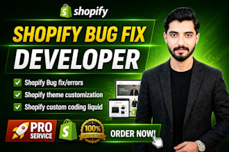customize shopify theme and fix bugs