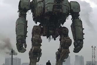 illustrate mecha vector art for your brand