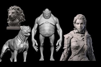 sculpt a 3d for printing, statue, mascot, mold and toy in blender