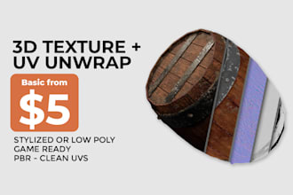 texture your 3d model for animation or games
