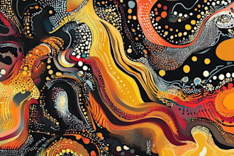draw abstract digital illustrations and aboriginal art