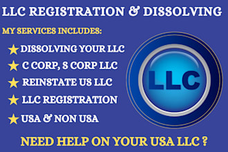 register US llc, dissolve US llc, non resident US llc registration, get itin ein