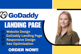 design a godaddy website,godaddy landing page, be your godaddy website developer