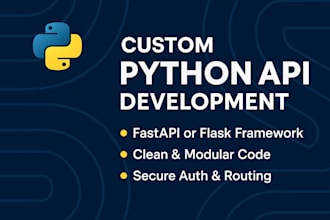 build or fix your python fastapi or flask backend