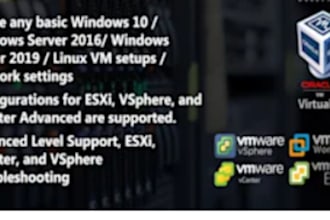 setup and fix vmware esxi, vcenter, vsphere ha and microsoft hyper v, prox
