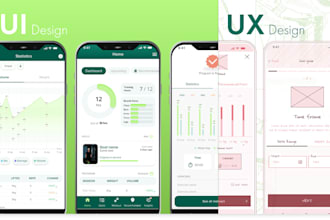 design mobile app, UI and UX, android, IOS or both