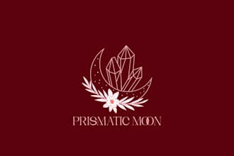 design a professional and creative moon logo for your brand