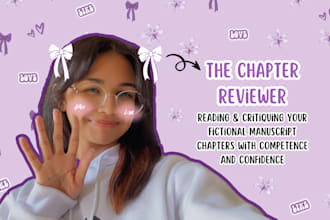 review and copy edit your fictional manuscript chapters