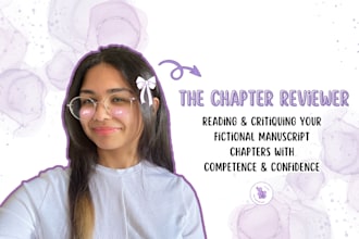 review the first few chapters of your fictional manuscript