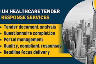 write UK healthcare tender writing compliance  portal submission