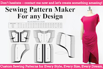 create ready to print sewing patterns in PDF or any format with grading