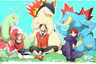 make custom pokemon trainer, anime pokemon trainer, fakemon, pokemon art