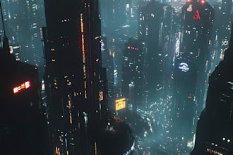make a illustration of science fiction city, cyberpunk, concept art
