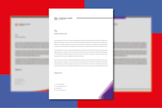 design professional letterhead in editable word format in 5h