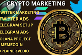 setup twitter ads, telegram ads to trend solana memecoin token to reach pumpswap
