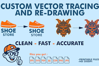 convert your logo or image to  vector ai, svg, eps