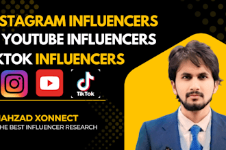 do instagram, youtube, tiktok influencer marketing and research