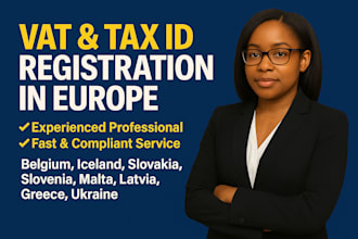 do vat company registration in belgium iceland, malta, greece, slovenia, ukraine