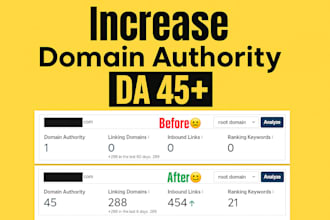 increase da 45 plus moz da increase of your website
