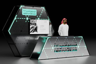 create high end 3d renders and design for exhibition booths