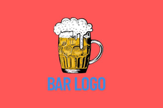 make modern bar and nightclub logo design