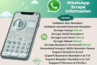 provide a whatsapp number filter and scraper software