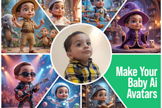 create an ai baby avatar in any cartoon style