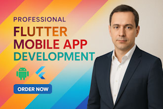 develop a custom flutter mobile app for android, ios with clean UI UX