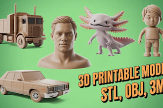 3d printable stl, obj, 3mf for products, miniatures, accessories